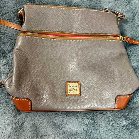 Dooney & Bourke Gray and Brown Crossbody Bag - Picture 9 of 9